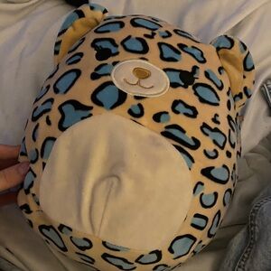Squishmallows Blue and Tan Leopard Stuffed Animal